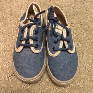 Blue Chambray Lace-up Espadrille Sneakers